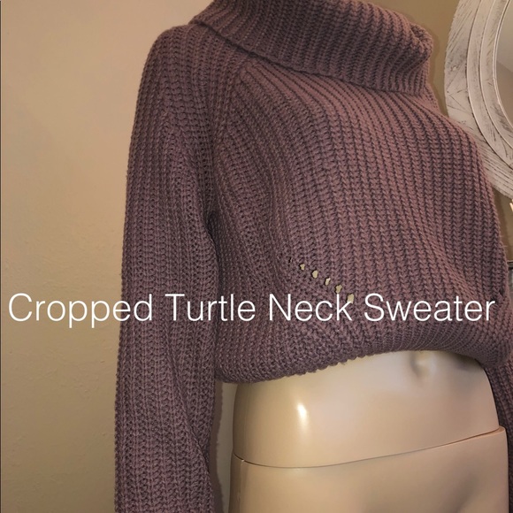 Charlotte Russe Sweaters - Cropped Turtleneck Sweater
